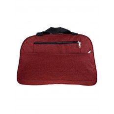 На фото 2 - Багажная женская сумка из текстиля, цвет бордовый