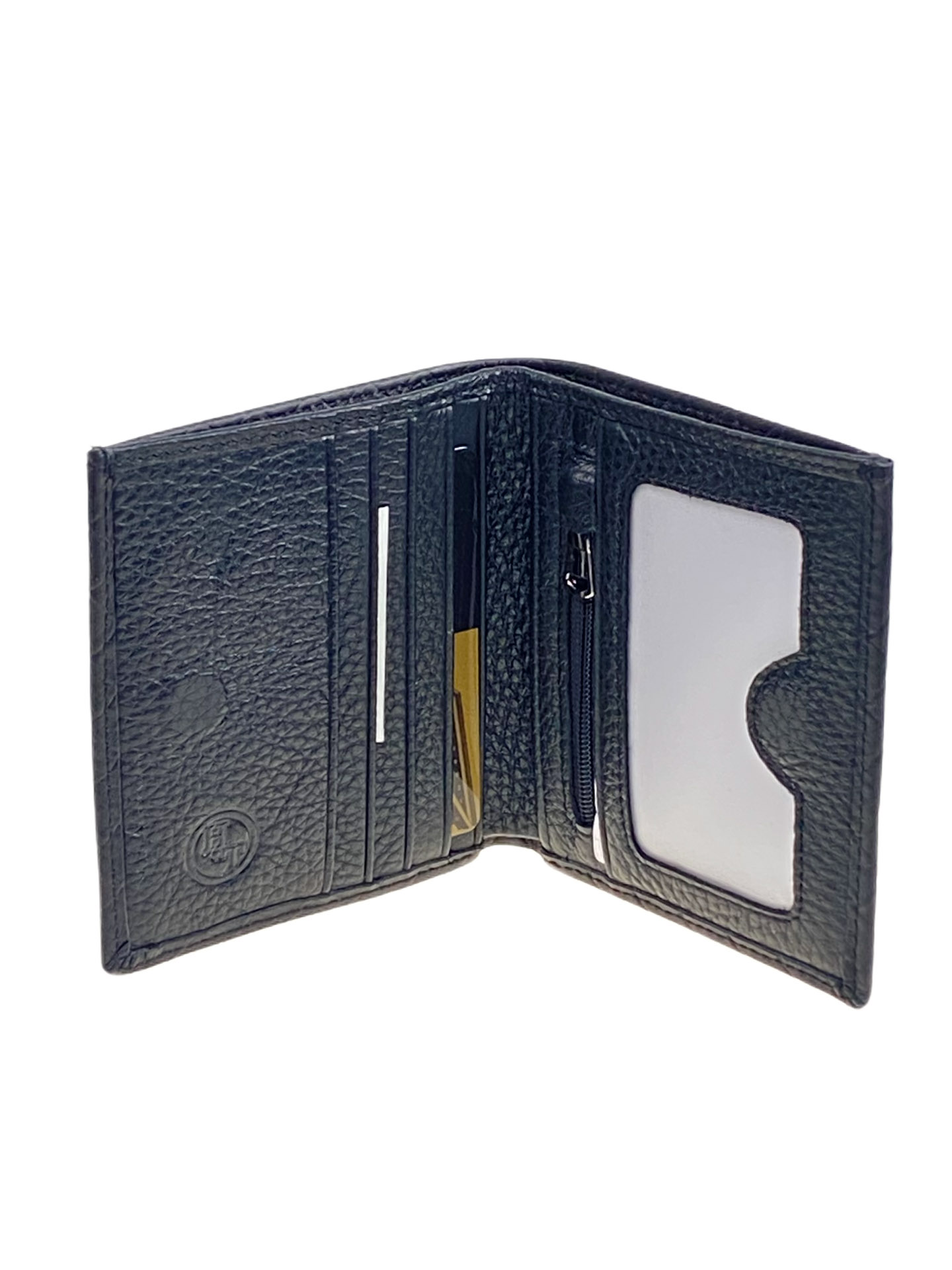 На фото 2 - Мужское  портмоне из натуральной кожи, цвет черный