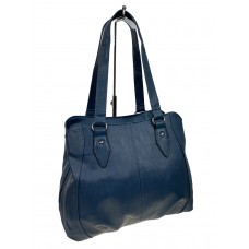 На фото 1 - Женская сумка  из искусственной кожи, цвет серо-голубой
