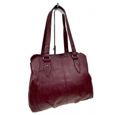 На фото 1 - Женская сумка  из искусственной кожи, цвет бордовый
