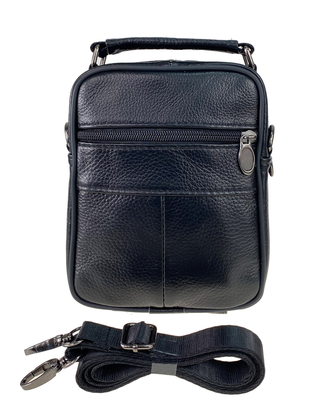На фото 3 - Кожаная мини-сумка для мужчин, цвет чёрный