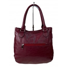 На фото 2 - Женская сумка  из искусственной кожи, цвет бордовый