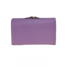 На фото 1 - Женский кошелек с фермуаром из искусственной кожи, цвет сиреневый