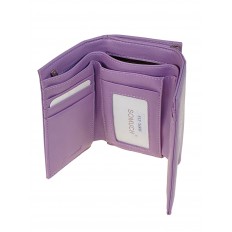 На фото 2 - Женский кошелек с фермуаром из искусственной кожи, цвет сиреневый