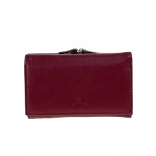 На фото 1 - Женский кошелек с фермуаром из искусственной кожи, цвет бордовый