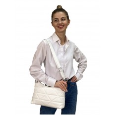 На фото 3 - Женская сумка клатч из искусственной кожи , цвет белый