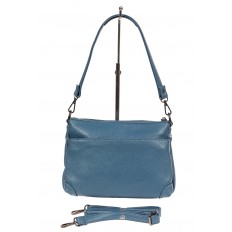 На фото 3 - Классическая женская сумка из искусственной кожи, цвет голубой