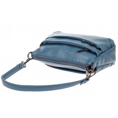 На фото 4 - Классическая женская сумка из искусственной кожи, цвет голубой