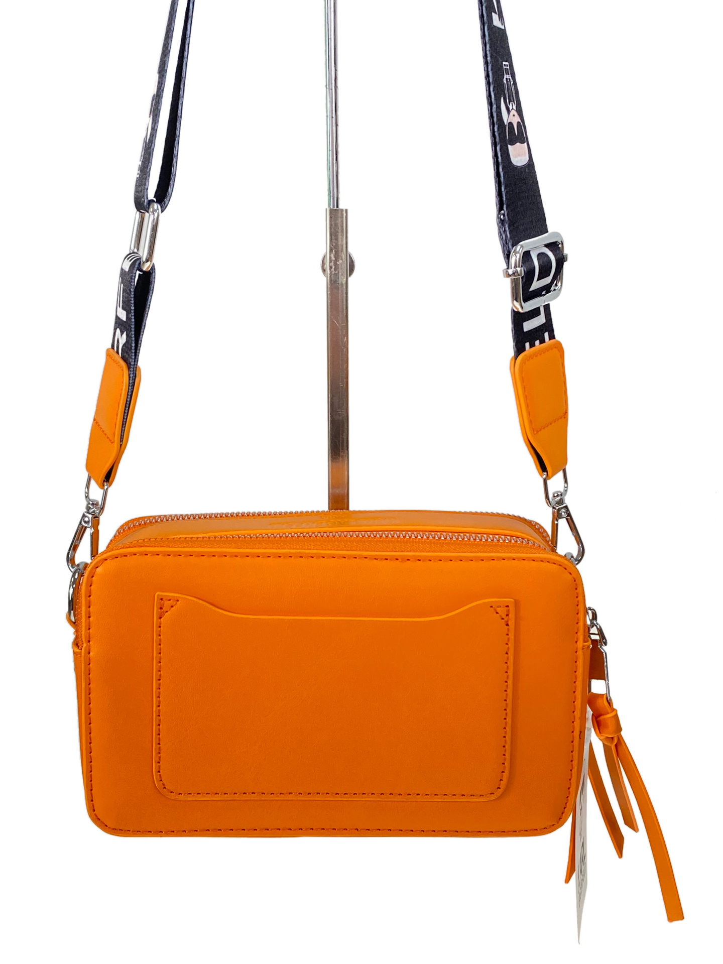 На фото 2 - Женская сумка из искусственной кожи цвет оранжевый