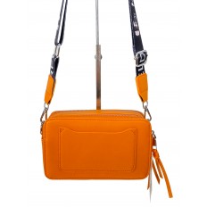 На фото 2 - Женская сумка из искусственной кожи цвет оранжевый