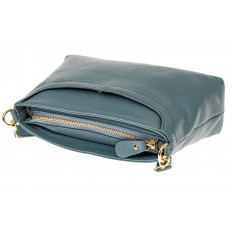 На фото 3 - Женская сумка из натуральной кожи, цвет голубой