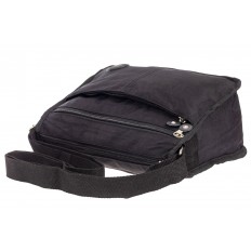 На фото 4 - Женская тканевая сумка кросс-боди, цвет черный