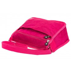 На фото 4 - Женская тканевая сумка кросс-боди, цвет фуксия