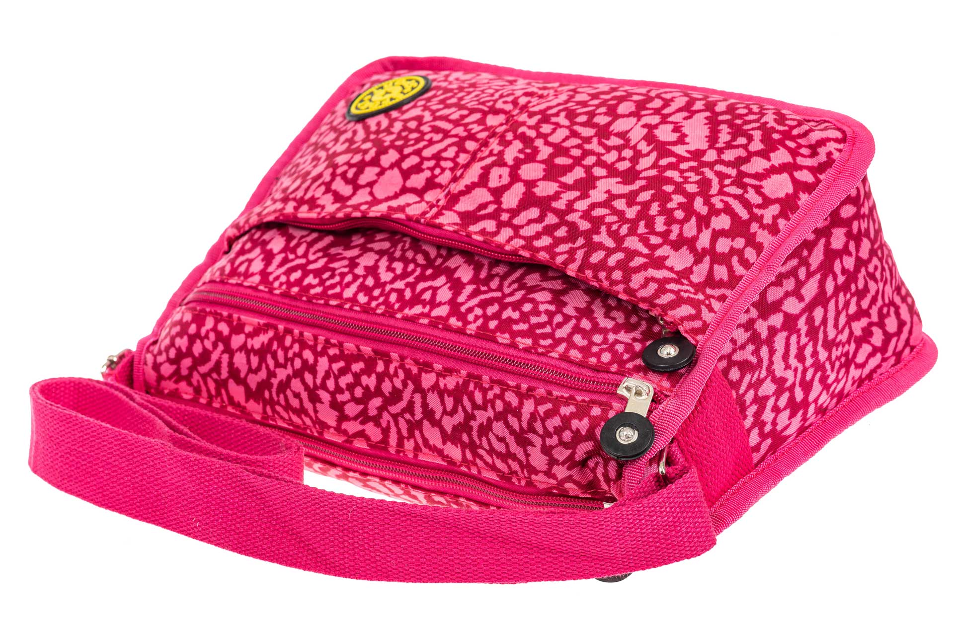 На фото 4 - Женская тканевая сумка кросс-боди, цвет комбинированный