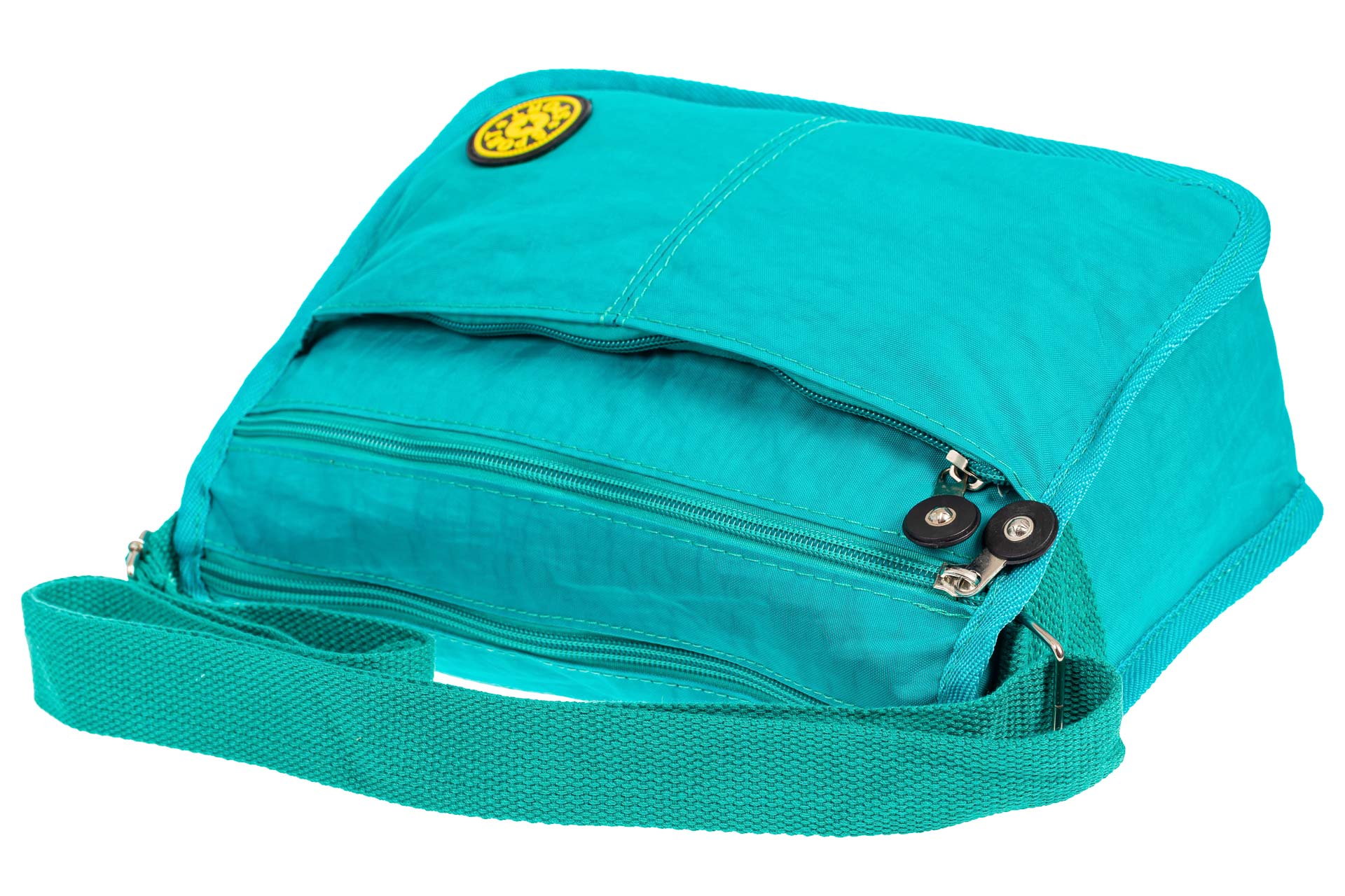 На фото 4 - Женская сумка кросс-боди из полипропилена цвет бирюзовый