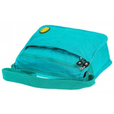На фото 4 - Женская сумка кросс-боди из полипропилена цвет бирюзовый