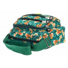 На фото 4 - Женская текстильная сумка кросс-боди с цветочным принтом, мультицвет 
