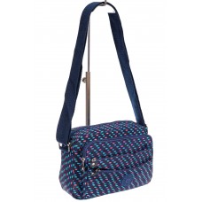 На фото 1 - Женская текстильная сумка кросс-боди, мультицвет 