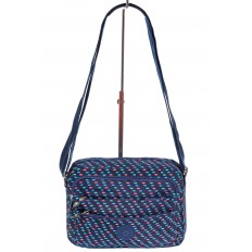 На фото 2 - Женская текстильная сумка кросс-боди, мультицвет 