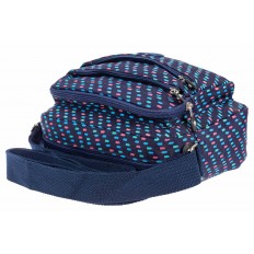 На фото 4 - Женская текстильная сумка кросс-боди, мультицвет 