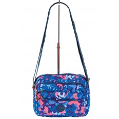 На фото 2 - Женская текстильная сумка кросс-боди с пятнистым принтом, мультицвет 
