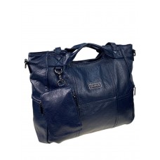 На фото 1 - Женская сумка из искусственной кожи цвет синий