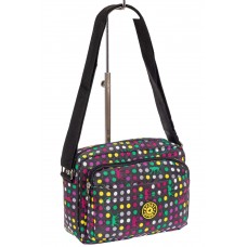 На фото 1 - Женская текстильная сумка кросс-боди,мультицвет 