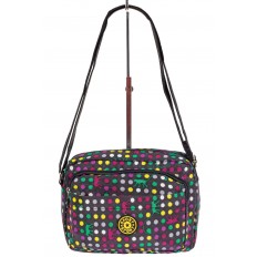 На фото 2 - Женская текстильная сумка кросс-боди,мультицвет 