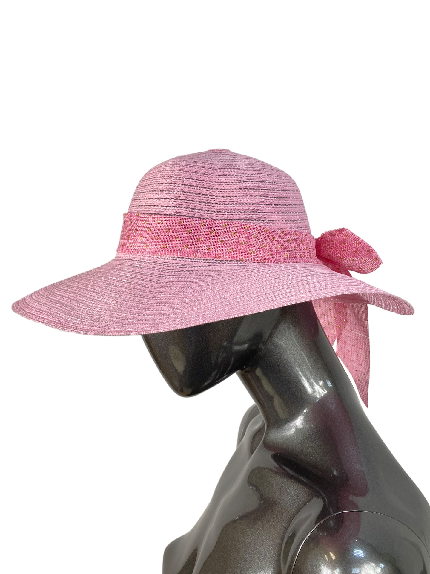 На фото 1 - Летняя женская шляпа, цвет розовый