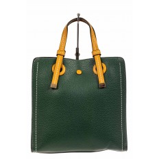 На фото 2 - Женская сумка тоут из искусственной кожи, цвет зеленый