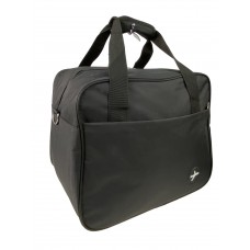 На фото 1 - Дорожно сумка из текстиля, цвет черный
