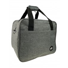 На фото 1 - Дорожно сумка из текстиля, цвет серый