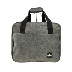 На фото 2 - Дорожно сумка из текстиля, цвет серый