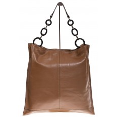 На фото 3 - Минималистичная сумка из натуральной кожи, цвет коричневый