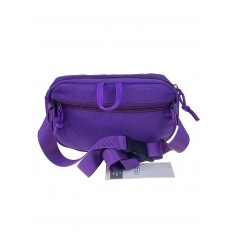 На фото 2 - Молодежная сумка на пояс из текстиля, цвет фиолетовый 