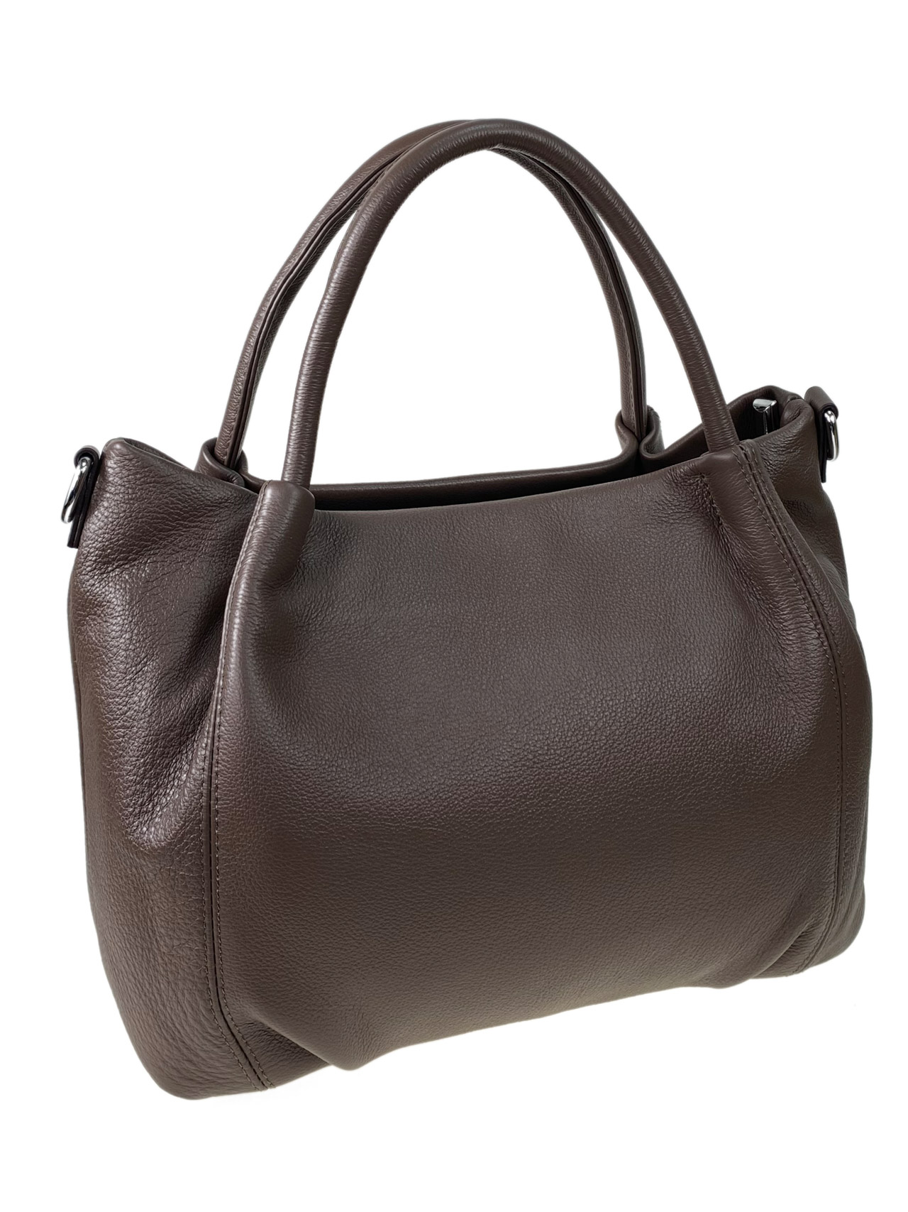 На фото 3 - Женская сумка из натуральной кожи, цвет хаки