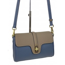На фото 1 -  Женская сумка из натуральной кожи, цвет синий