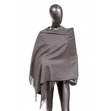 На фото 1 - Зимний шарф-палантин из шерсти, цвет серый