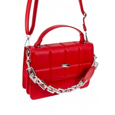 На фото 3 - Женская сумка кросс-боди из искусственной кожи, цвет красный