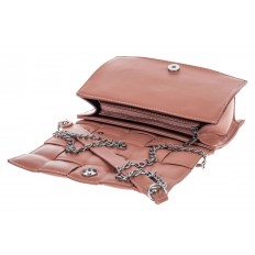 На фото 3 -  Женская сумка кросс-боди из искусственной кожи с цепочками, цвет розовый 