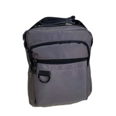 На фото 1 - Сумка мужская  текстильная, цвет  серый