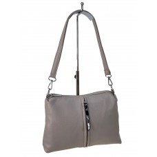 На фото 1 - Женская сумка из искусственной кожи цвет светло серый