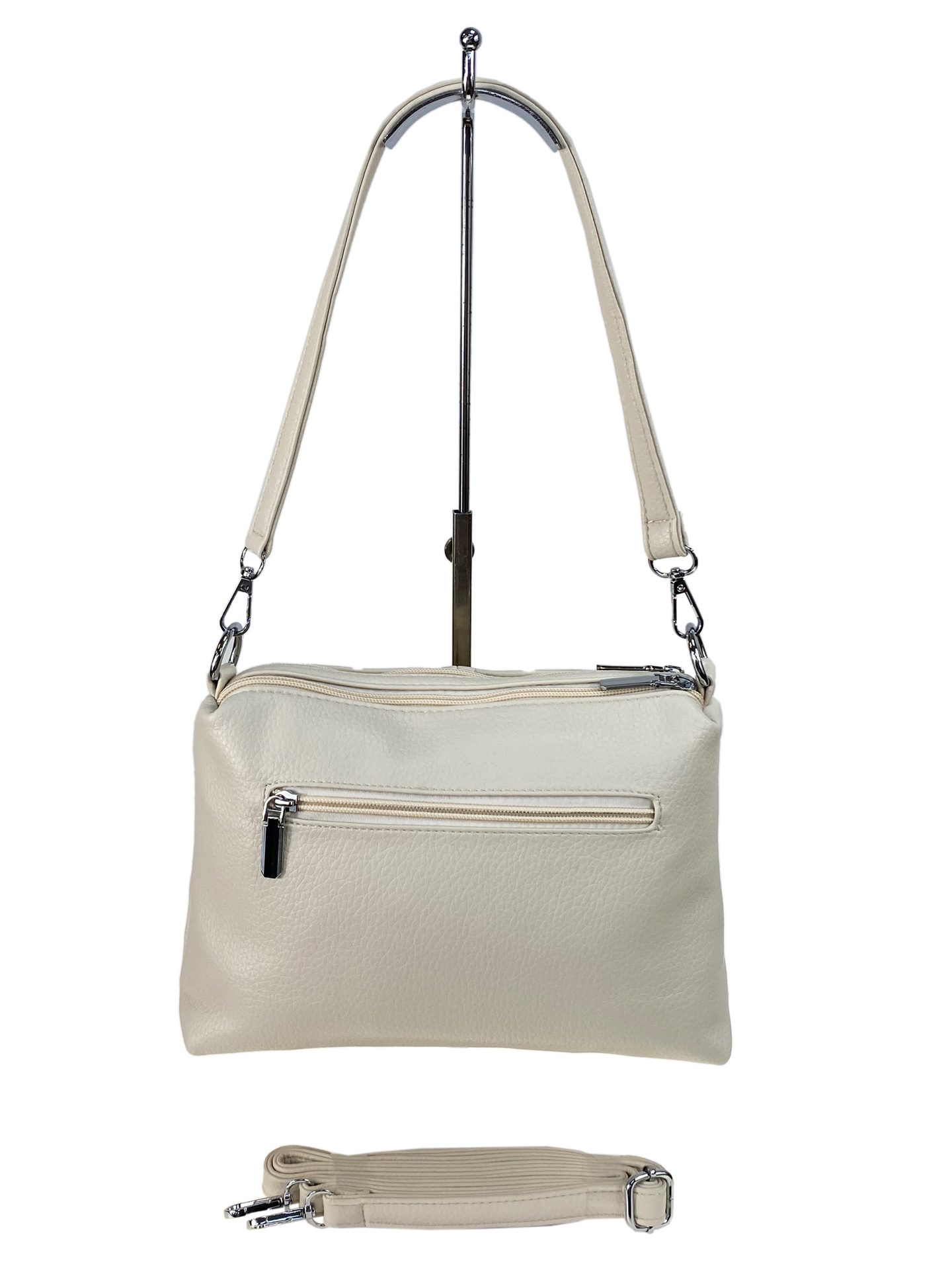 На фото 2 - Женская сумка из искусственной кожи цвет белый