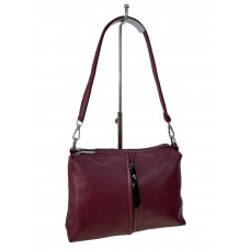 На фото 1 - Женская сумка из искусственной кожи цвет бордовый