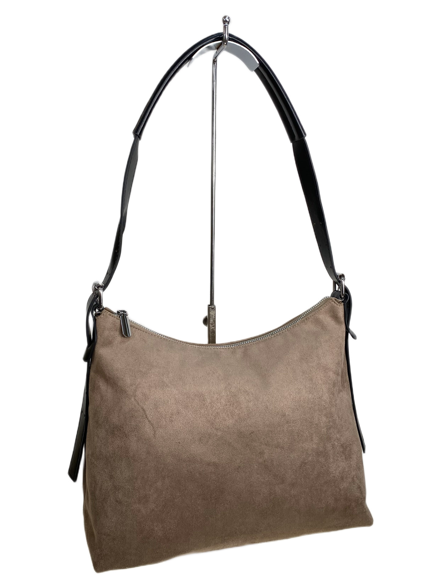 На фото 2 - Женская сумка из искусственной замши, цвет светло коричневый