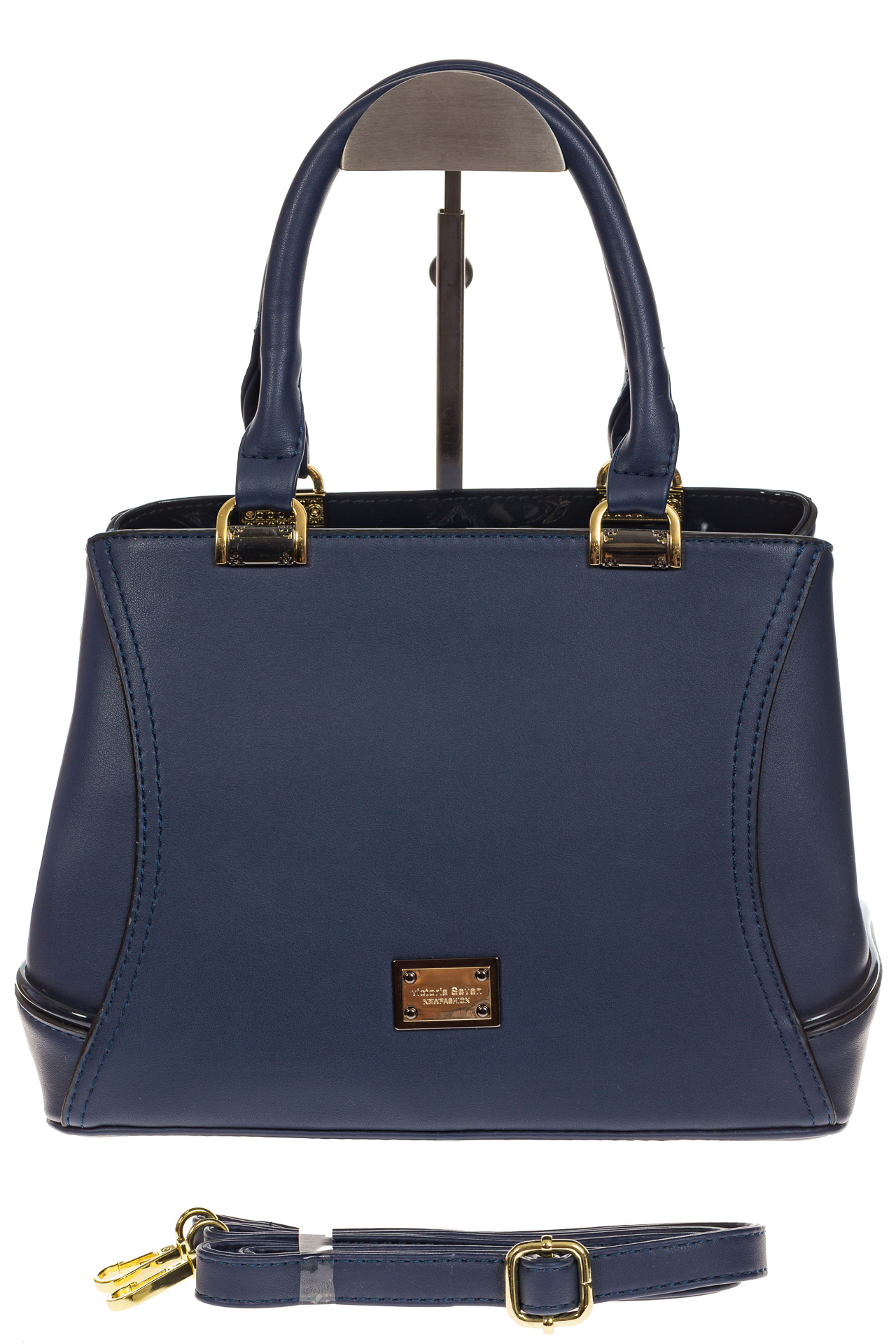 На фото 2 - Женская сумка, искусственная кожа, цвет синий