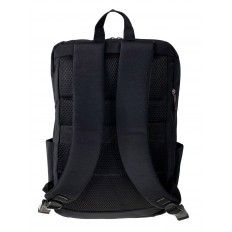 На фото 2 - Рюкзак мужской из текстиля, цвет черный с синим 