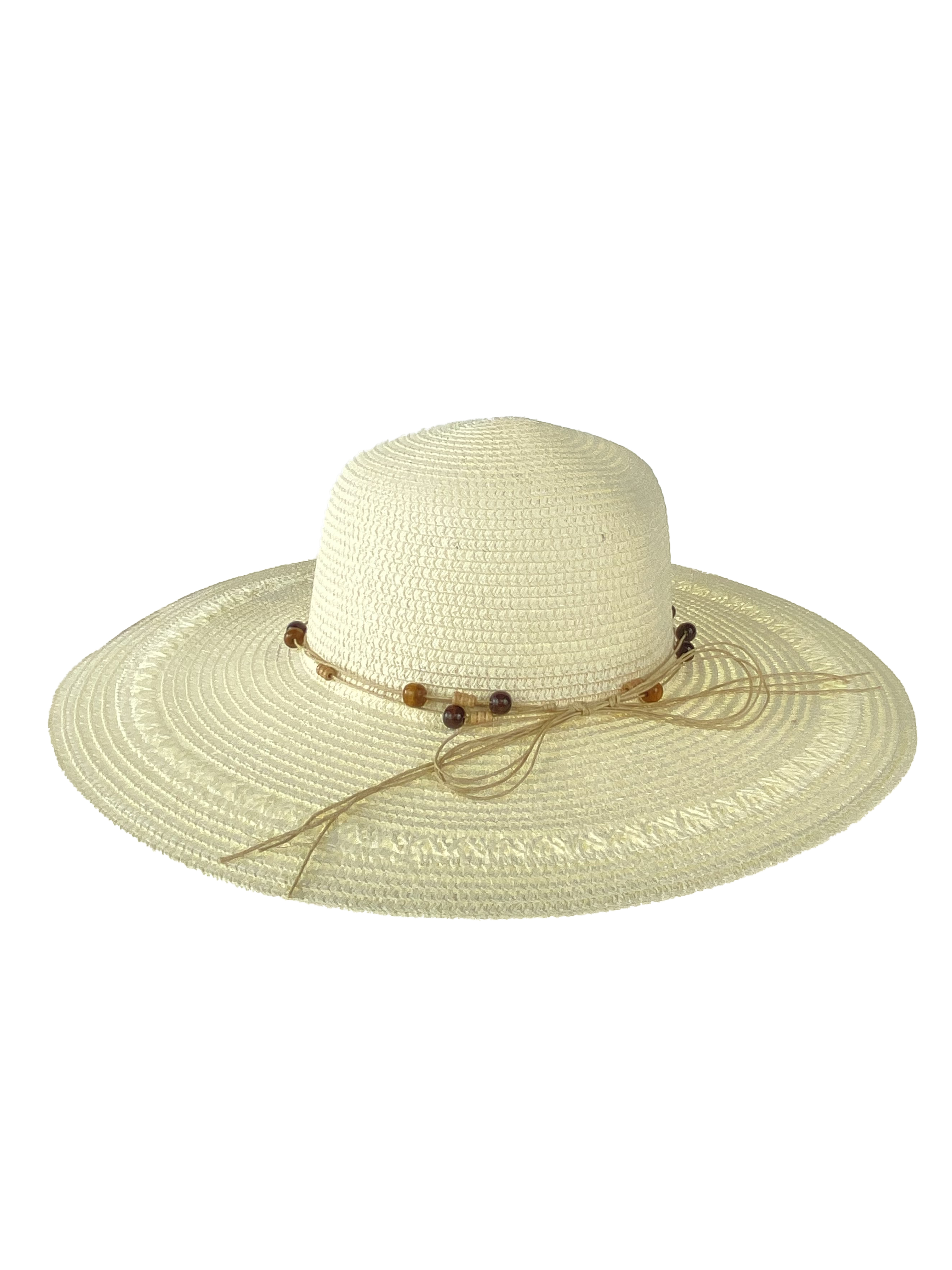 На фото 1 - Плетёная женская шляпа с широкими полями, цвет белый