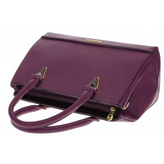 На фото 4 - Классическая женская сумка из искусственной кожи, цвет фиолетовый