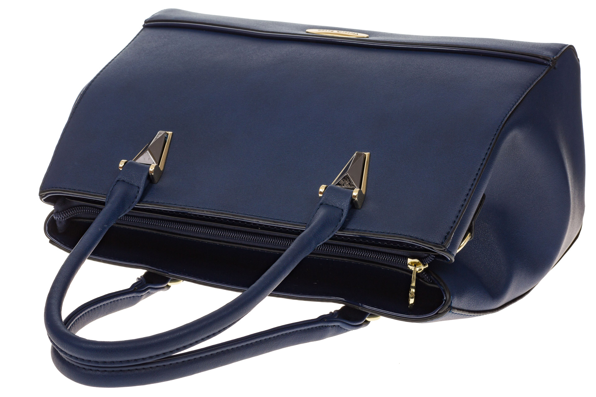 На фото 4 - Классическая женская сумка из искусственной кожи, цвет синий